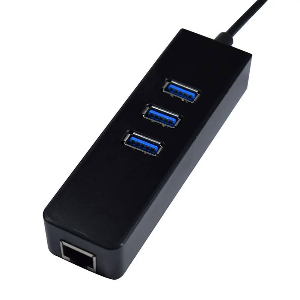 Ультра-тонкое зарядное устройство с 3 usb-портами для USB3.0 концентратор высокой Скорость индикатор светильник usb-хаб для мульти-устройство для портативного компьютера для Планшеты Ethernet-адаптер