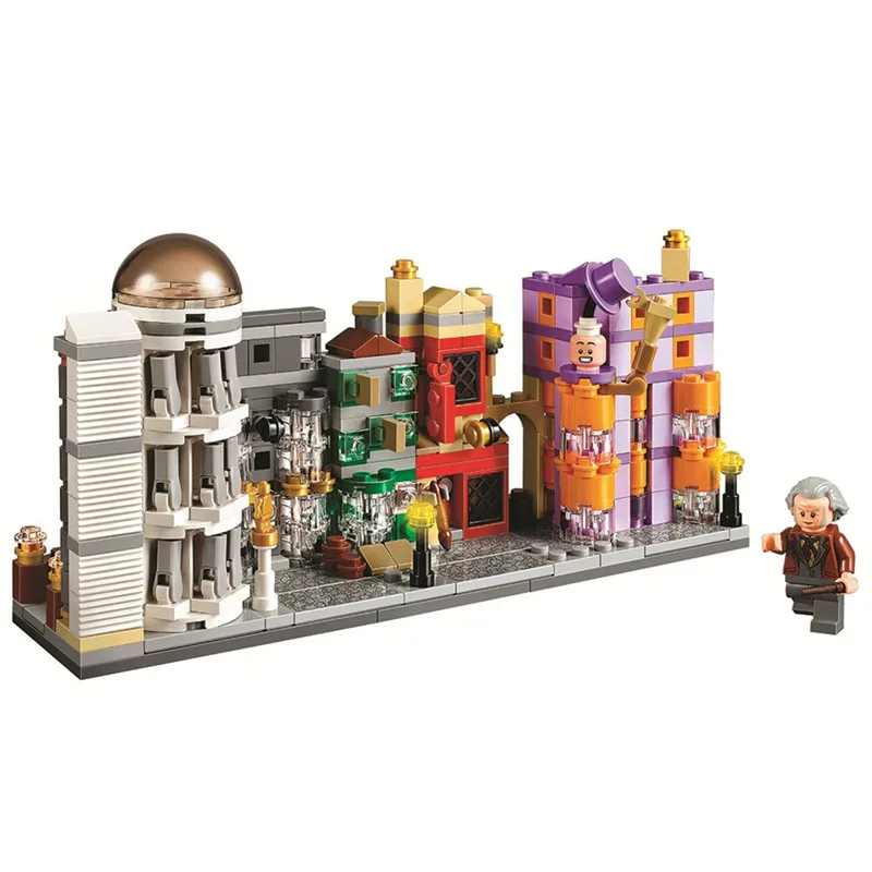 

Mini City Diagon Alley Building Blocks Kits Bricks Classic Movie Potter figure Model Kids Toys For Children Legoinglys