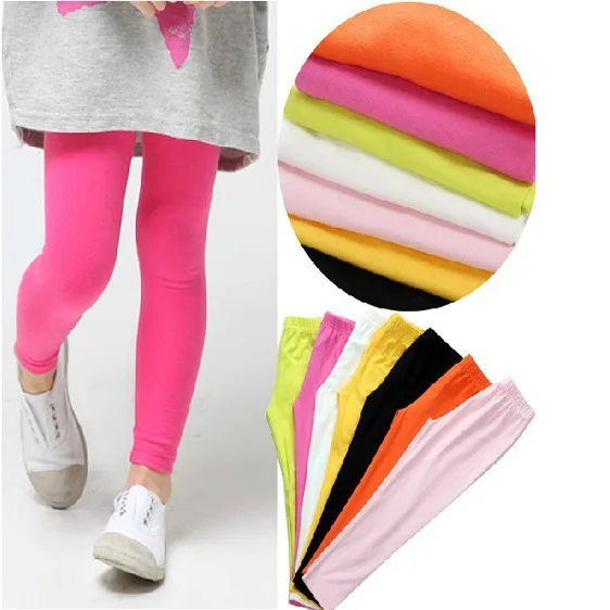 

Crawler Autumn Children Candy-Colored Leggings Modal Girls' Trousers CHILDREN'S Leggings Thin