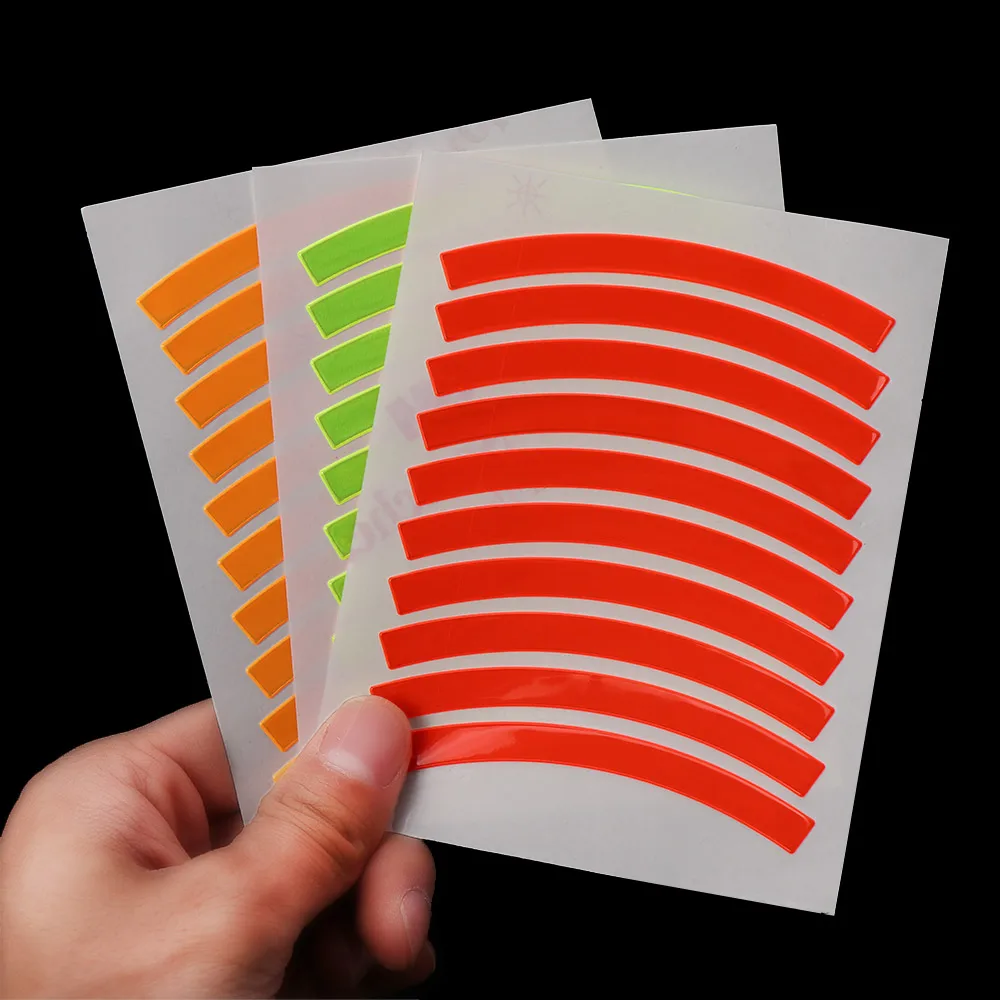 10Pcs Children's Balance Bike Reflective Sticker Wheel Decals Reflective Tire Applique Tape Safety Stickers Bicycle Accessories