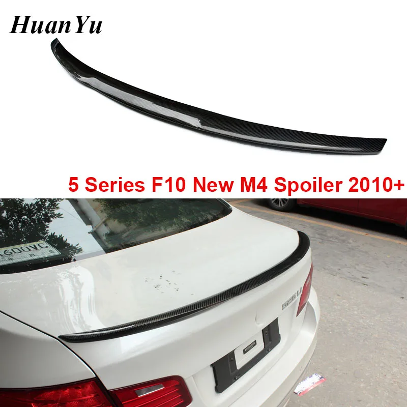 НОВЫЙ M4 Стиль задний спойлер для BMW F10 F18 M5 углеродное волокно Trunk Ducktail 5 серии 2010 +