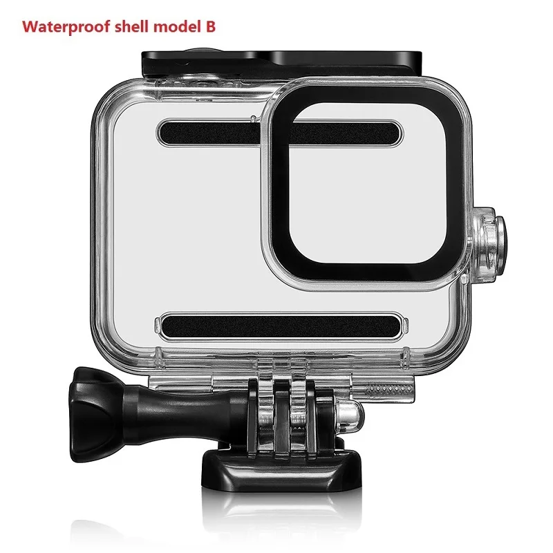 Waterproof shell B Cewaal для Gopro Hero 6 5 7 8 черный 45 м подводный водонепроницаемый чехол для камеры Дайвинг Корпус крепление для GoPro Аксессуар VP630 - Цвет: Waterproof shell B