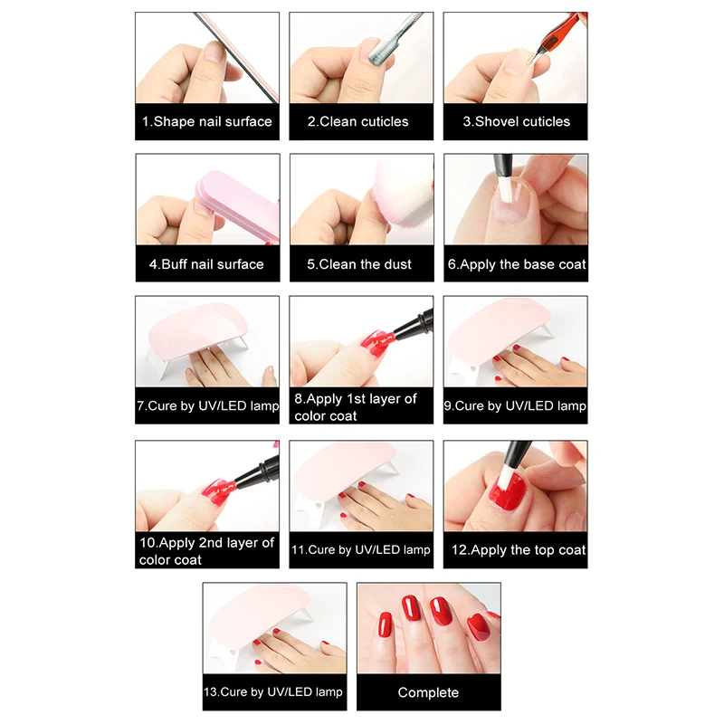 

1 Pcs Nail Art Gel Polish Varnish Pen UV LED Lamp Solid Color DIY Fashion Long Lasting ZG88