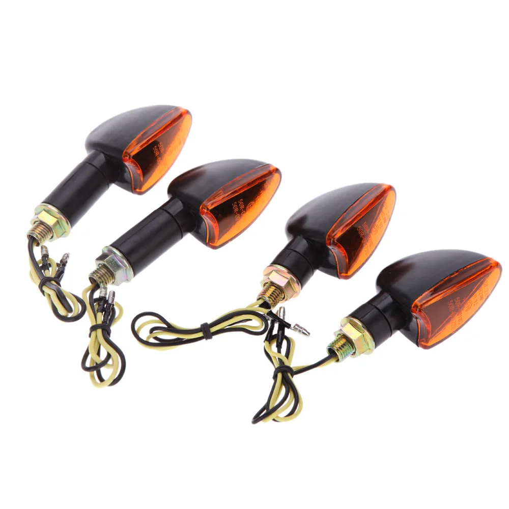 

12V Universal Motorcycle Turn Signal Indicator Light Front & Back Flashing Motorcycle LED Light Blinker Flash Bike Lamp 4pcs/lot