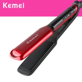 

Kemei KM-9620 Professional LCD Display Flat Iron Digital Temperature Control Straightening Hair Irons Ceramic Hair Straightener