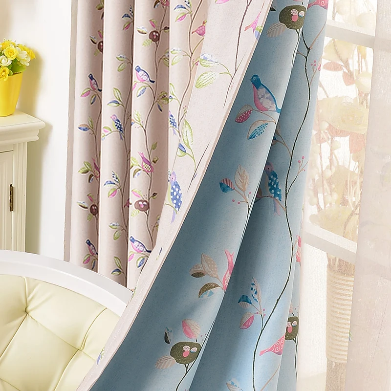 

Scandinavian simple living room full shade thermal insulation curtain finished bedroom floating window children's room shade