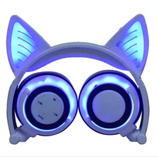 Беспроводная bluetooth-гарнитура с кошачьими ушками, складной для мобильных телефонов, компьютерная гарнитура, наушники