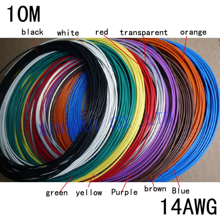 high quality 10M FEP cable 14AWG FEP wire silver plated wire 2mm2 section