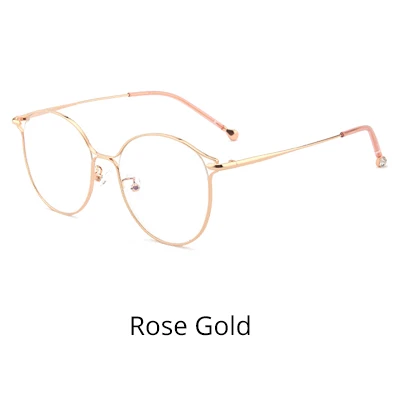 Rose Gold Ralferty очки женские оправа модные кошачий глаз компьютерные очки без диоптрий очки оправа для глаз для женщин K28033 - Цвет оправы: Rose Gold