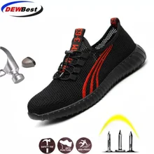 Защитная обувь; дышащая защитная обувь; мужская легкая обувь со стальным носком; небьющиеся кроссовки для пирсинга и работы