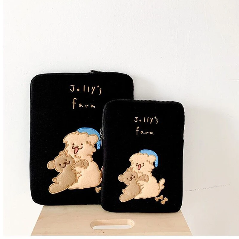 Kawaii Bear And Dog Sleeve Bag Case For Laptop And Tablet 5