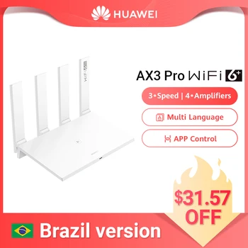 Brazil Version HUAWEI WiFi AX3 Pro Four Amplifiers (AKA AX3 Quad Core) WiFi 6+ Wireless Router WiFi 5 GHz Repeater 3000 Mbps NFC 1