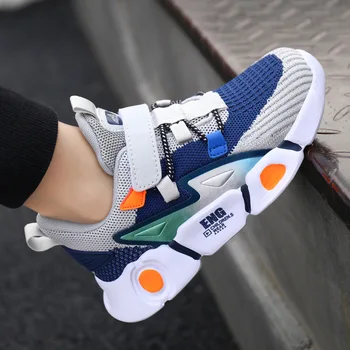 

Boy's Autumn Sports Shoes Child Mesh Breathable Surface Running Comfort Kid's Fly Knitting Movement Students Anti-Slip Sneakers