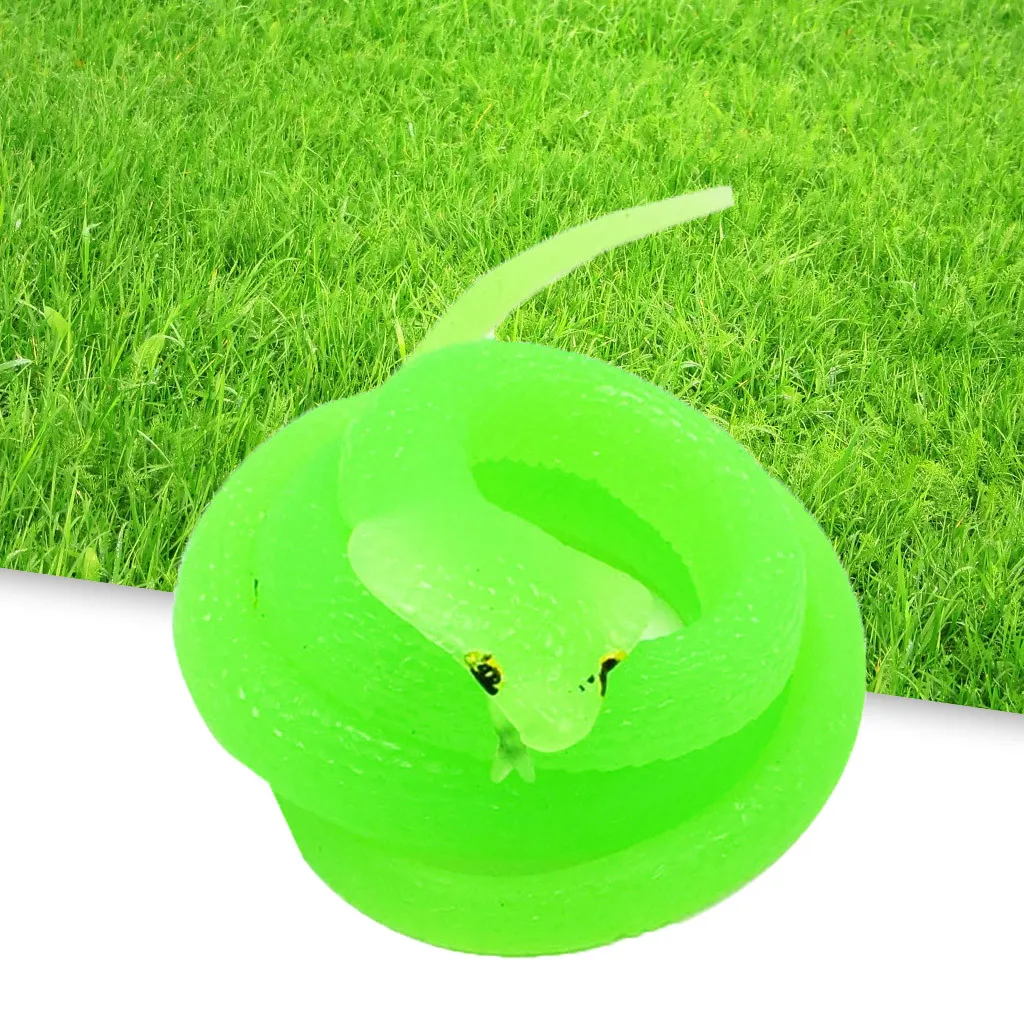 High Simulation Rubber Snake Toy Halloween Prop Joke Soft Rubber Toy Snake Halloween Prank Prop Funny Scary Snake Toy