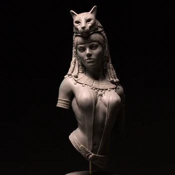 

1/10 Resin Assembly Kyaaten leopard on head Bust Max diy toys Diy tamiya model kit toy for man warhammer Adults parts