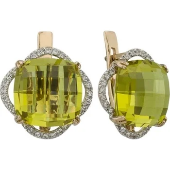 

Aloris earrings with cubic zirconia and red gold