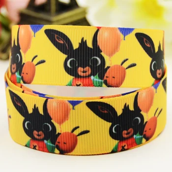 

22mm 25mm 38mm 75mm Bing Bunny Cartoon printed Grosgrain Ribbon party decoration 10 Yards X-03126