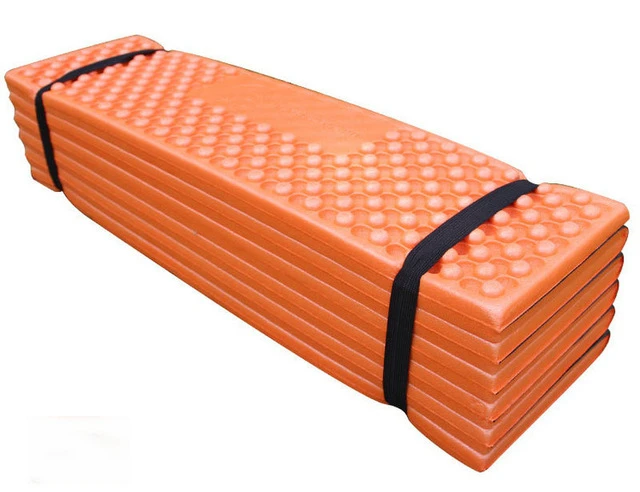 Ultralight Portable Compact Folding Outdoor Foam Camping Mattress Hiking Sleeping Mat Tent Backpacking Sleeping Pad 184x56x1.5cm - Цвет: Orange