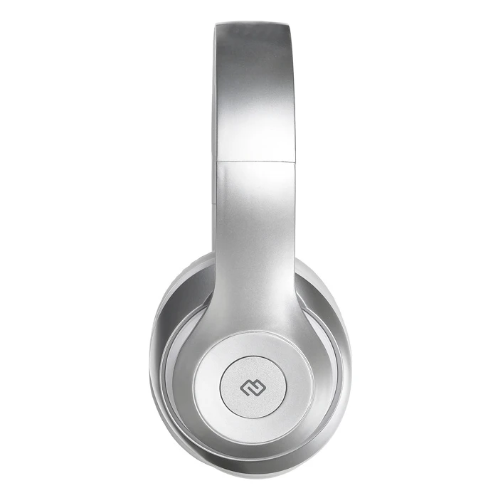 Наушники с микрофоном DIGMA BT-14, Bluetooth, серебристый матовый