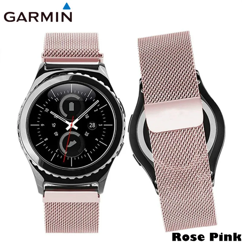 Ремешок для часов Garmin Vivomove огнеупорные часы браслет из нержавеющей стали магнитный тканый Замена Прочный Спортивный Браслет лента