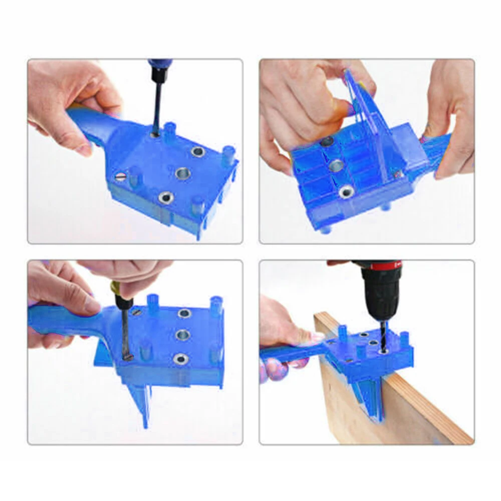 Handy Tools Pocket Hole Jig Drill Handheld Dowels Woodworking Drilling