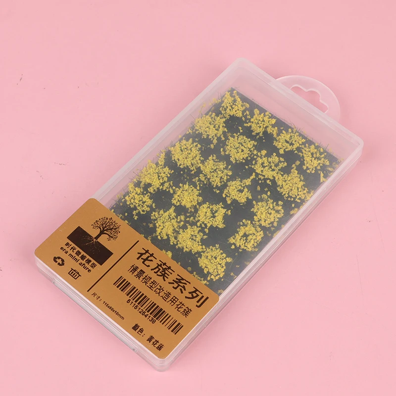 28Pcs DIY Model Building Kits Artificial Grass Flower Petal Garden Lawn Micro Landscape Decor Accessories 8