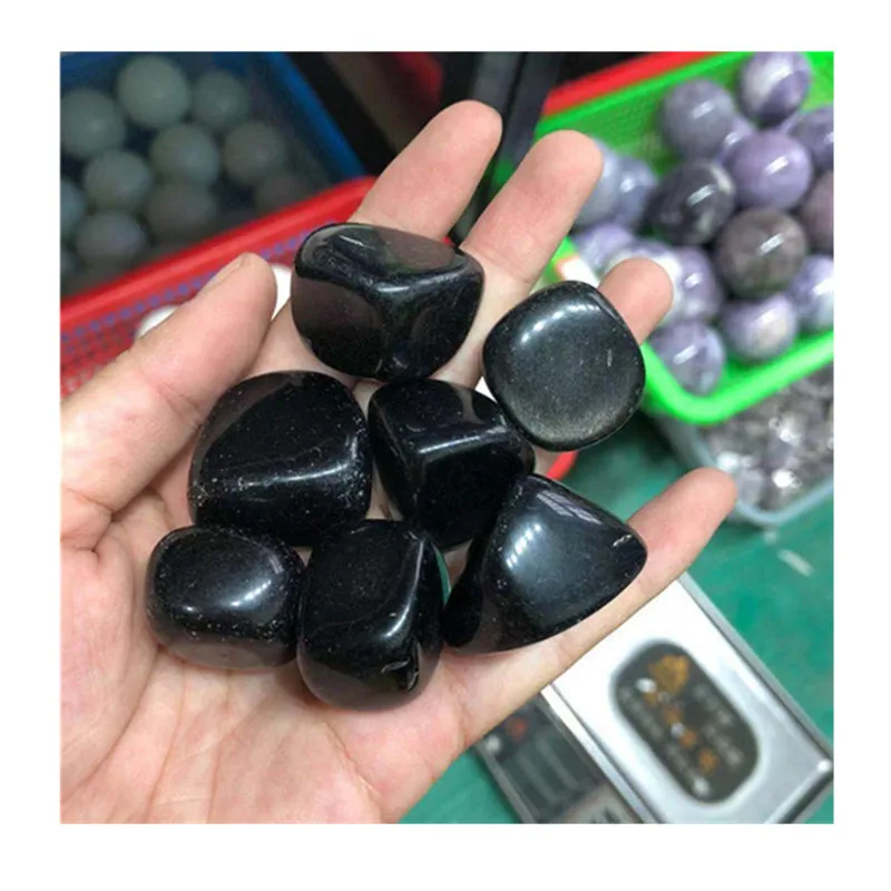 

Natural Black Obsidian Tumbled Crystals Healing Gemstones For Decoration