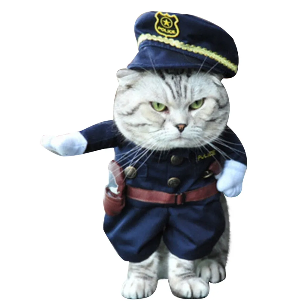 Забавные костюмы для домашних животных, костюмы для кошек, собак, косплей, костюм на Хэллоуин, Рождество, униформа медсестры, полицейского, костюмы для щенков, вечерние костюмы, наряды# YL1 - Цвет: F