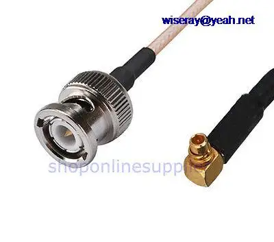 

DHL/EMS 50pcs 8inch RF coaxial cable MMCX male right angle to BNC male -A7
