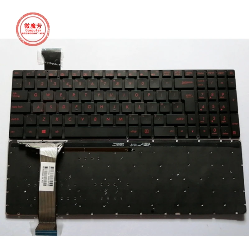 Teclado Retroiluminado do Reino Unido para Asus Gl552 Gl552j Gl552jx Gl552v Gl552vl Gl552vw N552vw N552vx G771jm G771jw G771jw