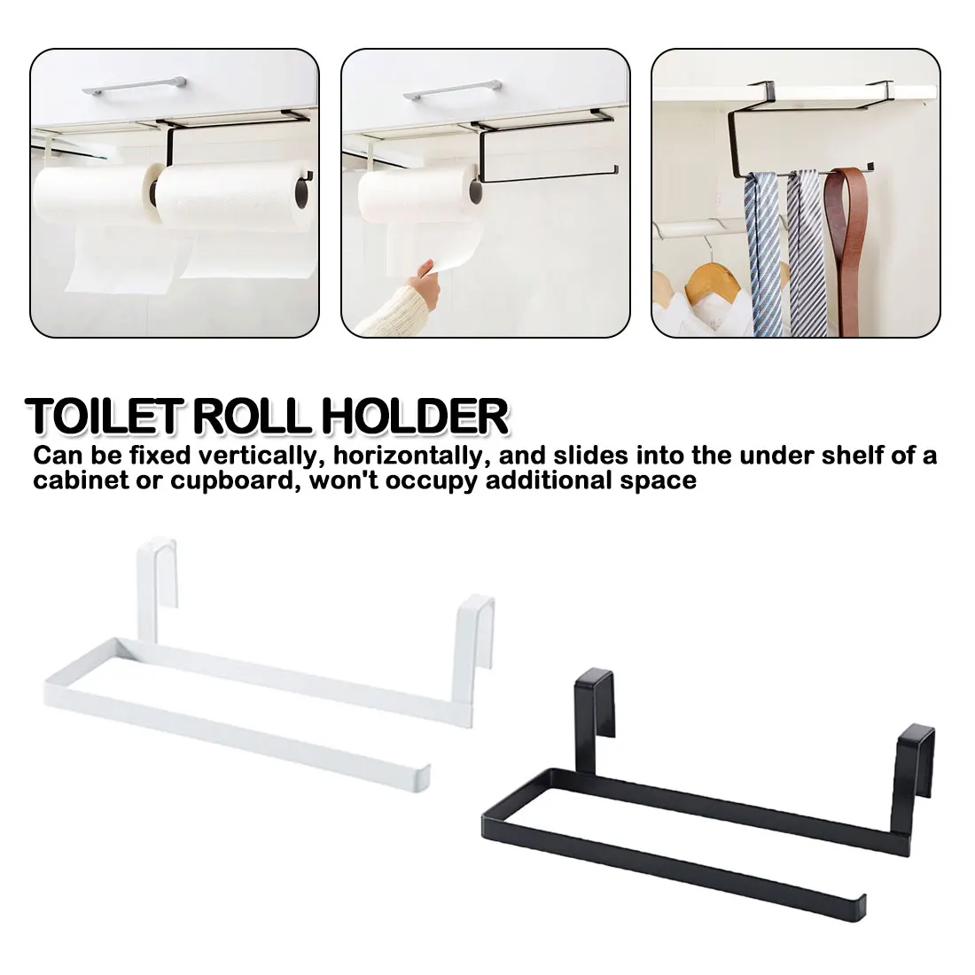 

Kitchen Tissue Holder Hanging Bathroom Toilet Paper Holder Roll Paper Holder Towel Rack Kitchen Toilet Paper Stand Towel Holder