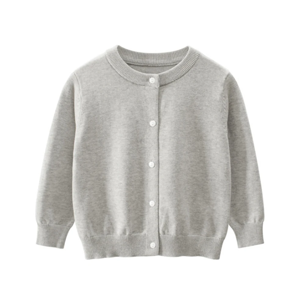 CYSINCOS Детский свитер с леопардовой раскраской, для детей-мальчиков и девочек осень-зима вязаный кардиган, свитер, пальто, новая куртка для малышей Верхняя одежда для детей - Цвет: gray