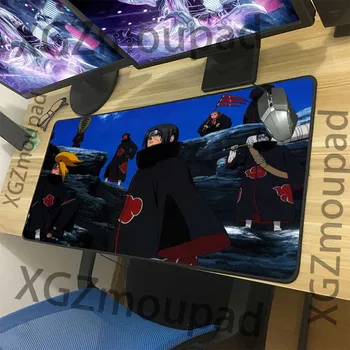

XGZ Japan Cartoon Naruto Large Anime Mouse Pad Black Lock Edge Computer Custom Office Fashion Table Mat Rubber Non-slip Carpet
