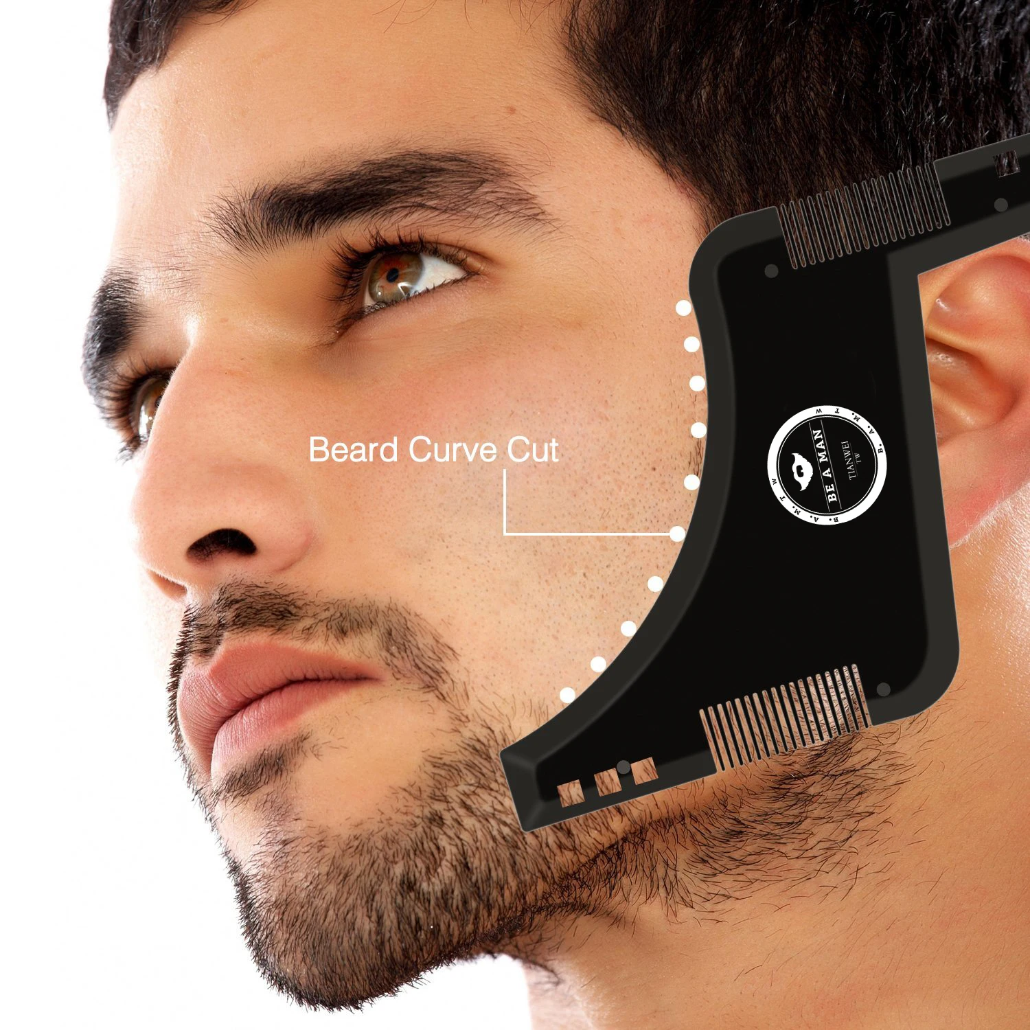 

Hot Sale Men Beard Comb Beard Shaping Styling Tools Template Comb For Hair Beard Beauty Tool Wholesale Dropshipping