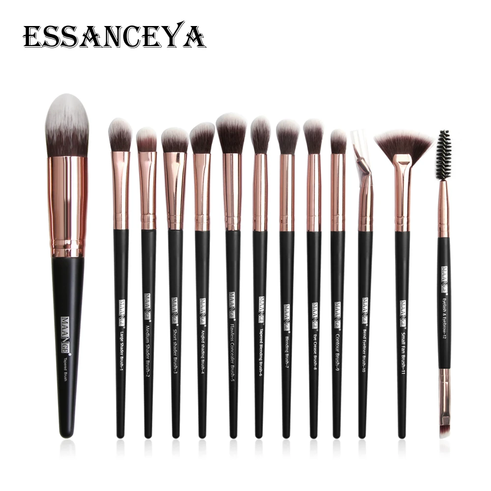 ESSANCEYA 1/12/13 шт. кисти для макияжа Инструменты Румяна Пудра кисть для растушевки теней для век ресниц кисти для макияжа Набор косметики Наборы - Handle Color: 13pcs