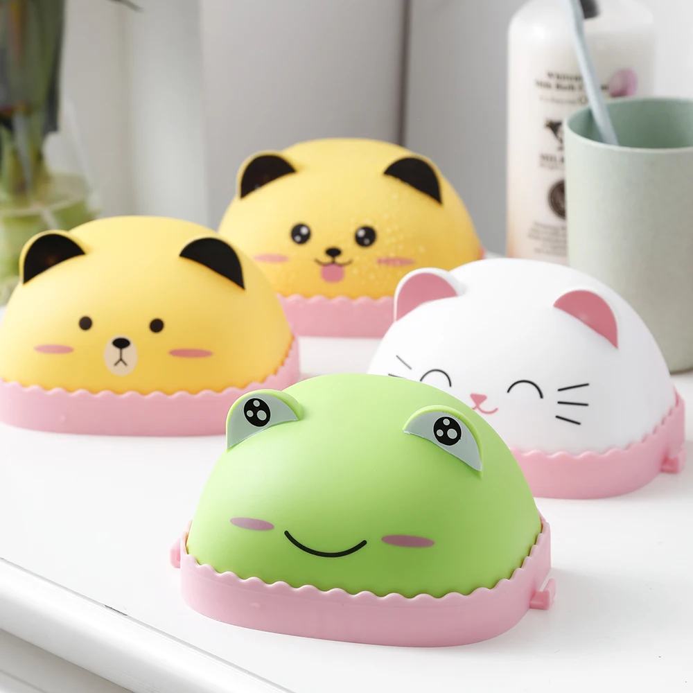 New Bathroom Soap Box Cartoon Soap Box Holder Household Wall Hanging Soap Box Bathroom Accessories