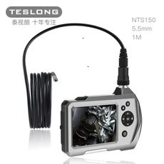 55mm1m TESLONG NTS150 3. 3M m 5,5 мм 7,6 мм объектив 1 м/2 м/3M/5 М камера со змеиным узором HD эндоскоп 3,5 дюймов ЖК-дисплей 6 светодиодов встроенный литий-ионный аккумулятор - Цвет: 55mm1m