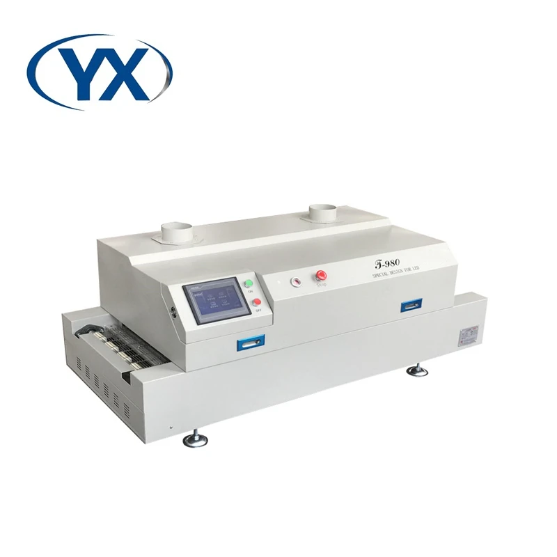 Smart Programmabile 8 Zona Di Riscaldamento T980 Lcd Touch Screen Smt Forno Di Saldatura A Rifusione Per Pcb Led Saldatura Precisa