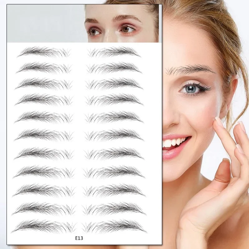 Wholesale 4D Hair-like Eyebrow Tattoo Sticker Water-based Eye Brow Stickers False Eyebrows Wholesale 4D Hair-like Eyebrow Tattoo Sticker Water-based Eye Brow Stickers False Eyebrows
