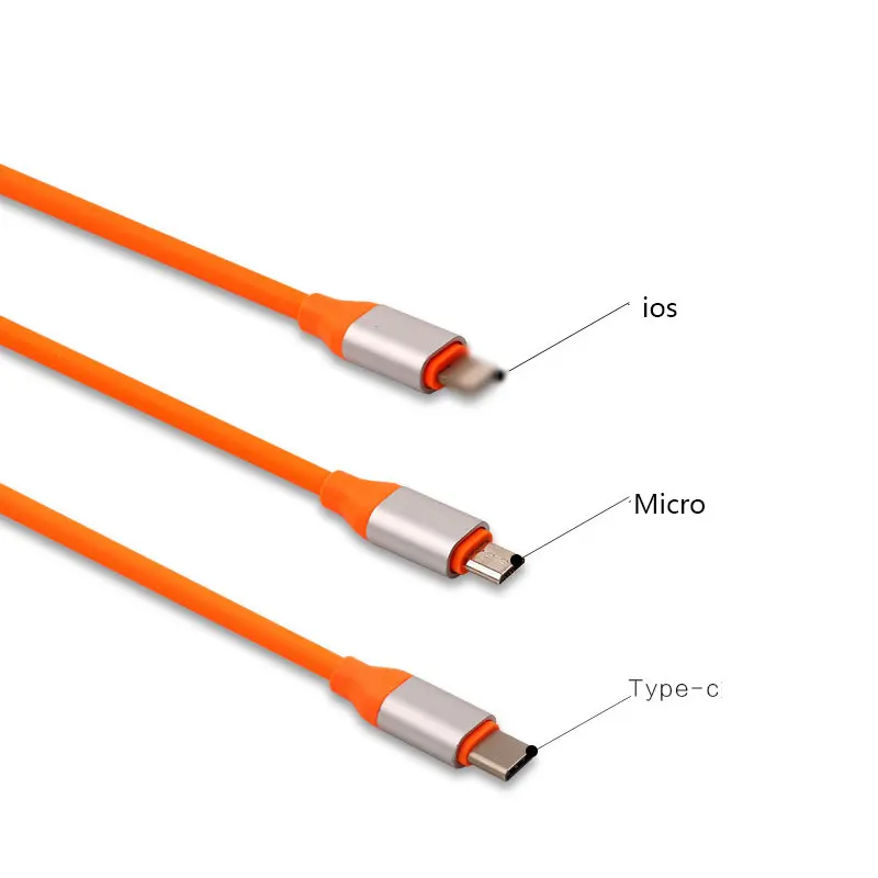 Cafele 3 в 1 USB кабель 1,2 м зарядный Тип C Usb кабели для IPhone X Xs Max IPad Xiaomi Mi9 Mi8 huawei samsung Red rice Note 7 Oppo