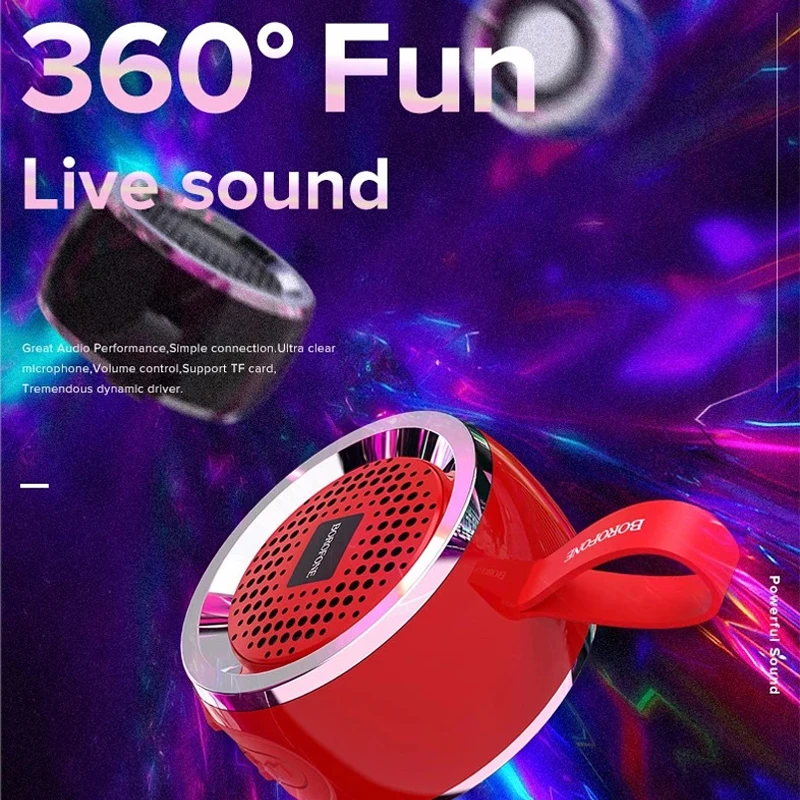 Беспроводное зарядное устройство HOCO BROFONE Мини Bluetooth Динамик с переносной чехол