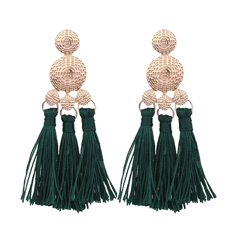 

Vintage Fringe Tassel Earrings Female Statement Jewelry For Women Fashion Bohemia Big Long Drop Dangle Earings Brincos