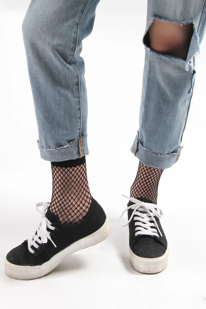 Сетчатые носки, летние модные Нескользящие женские сексуальные сетчатые носки Harajuku, черные дышащие тонкие сетчатые носки, распродажа, нейлоновая крутая уличная одежда