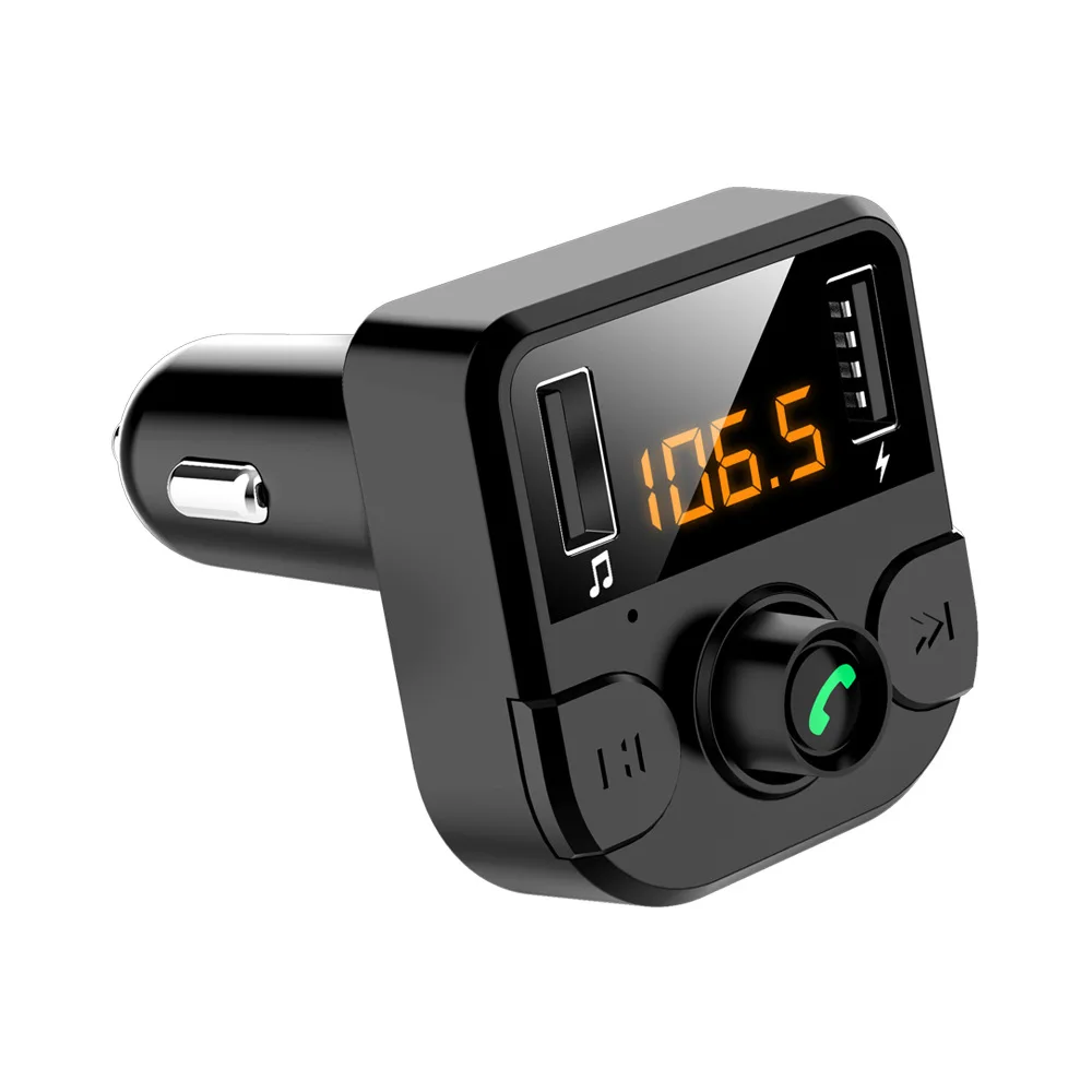 

Wireless Handsfree Car kit Bluetooth 5.0 fm transmitter MP3 player bluetooth phone 3.1A usb car charger Voltage Tester