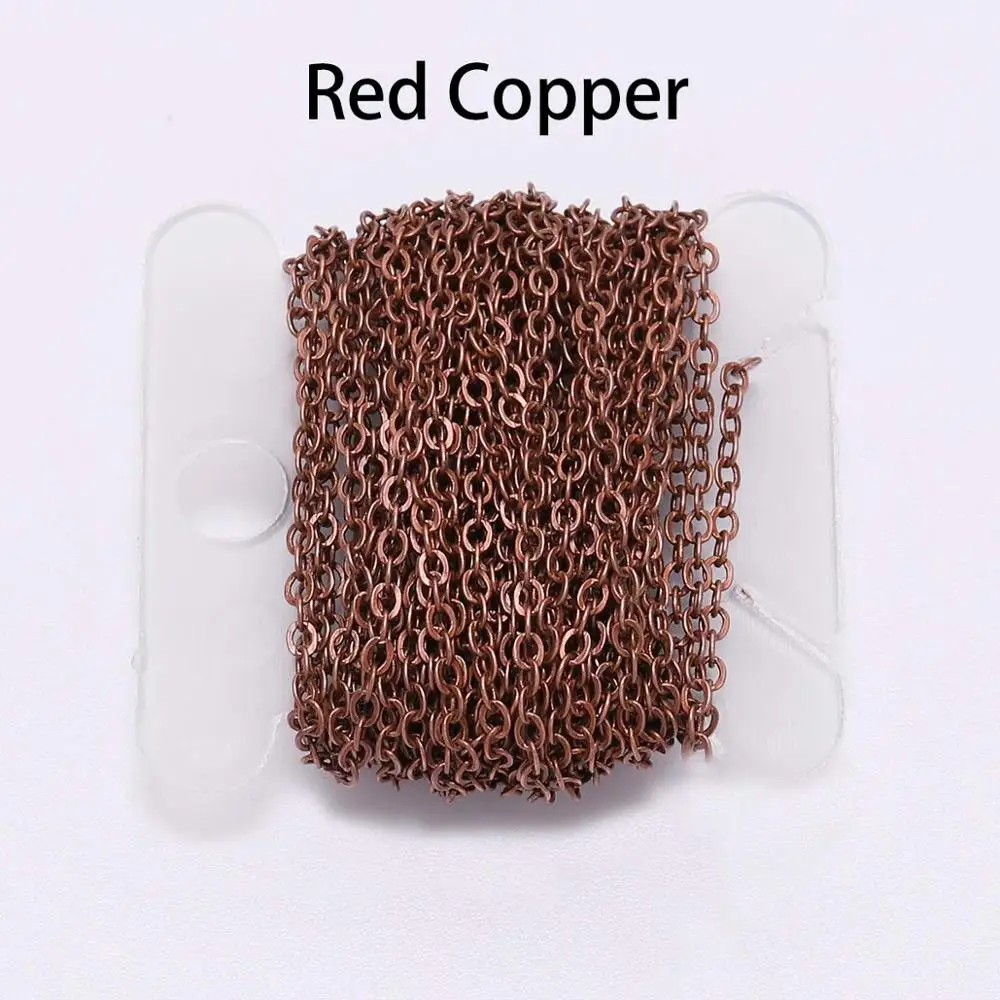Gold and Bronze Plated Necklace Chain for Handmade Jewelry Crafting Supplies – 5m