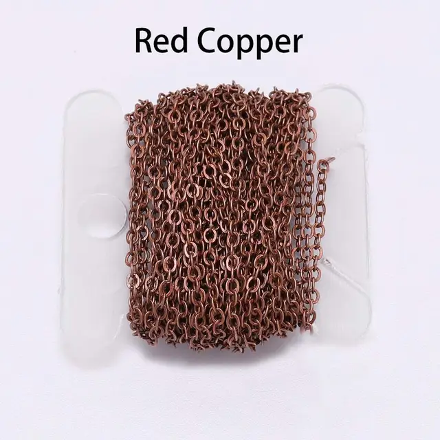 5 m/lot Gold/Bronze Plated Necklace Chain For Jewelry Making Findings DIY Necklace Chains Materials Handmade Supplies Antique Copper