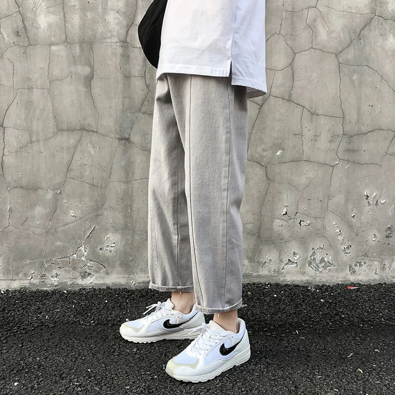 

Autumn New Pants Men Fashion Solid Color Trousers Man Streetwear Wild Hip Hop Loose Sweatpants Simple Straight Pants Men M-2XL