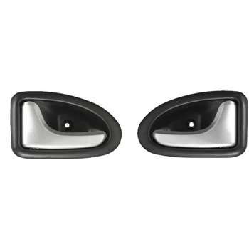 

1 Pair Left / Right Black Chrome Car Cable Type Interior Door Handle For Renault For Clio 2000-2009 2/3-4/5 Doors