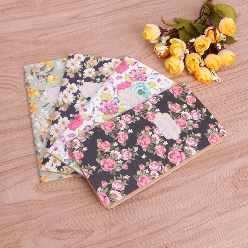 

Flower Notebook Blank Inner Planner Sketchbook Diary Note Book School Supplies