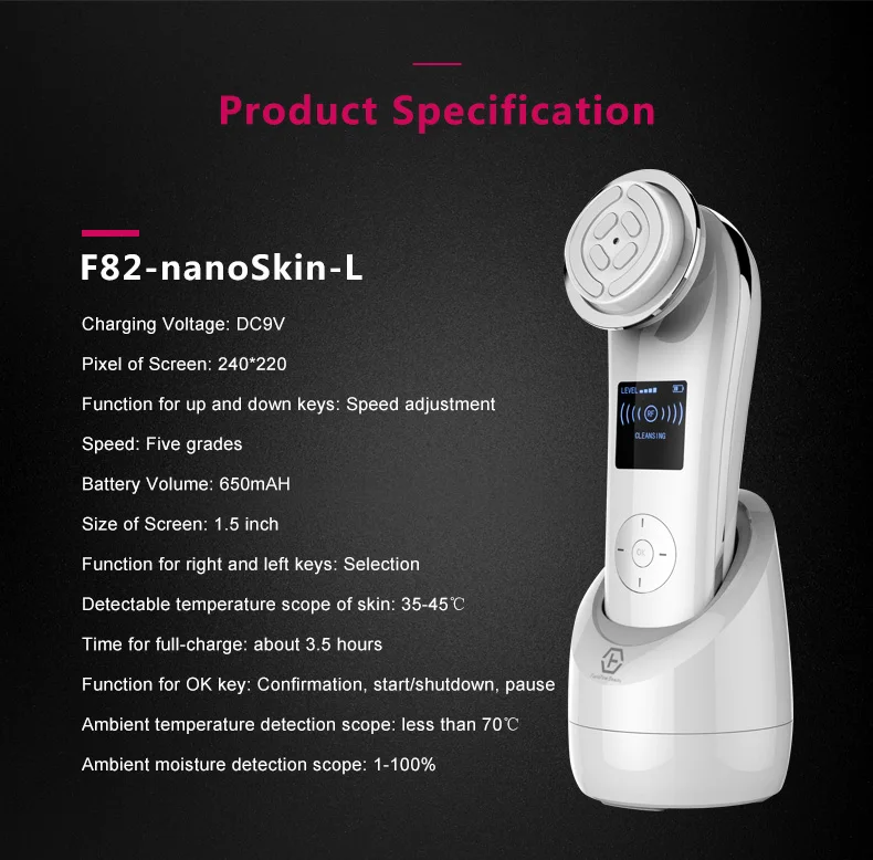 Nanotime Multi-function Beauty Machine Frequency Skin Rejuvenation EMS Device Firming& Lifting Wrinkle Remover Instrument RF